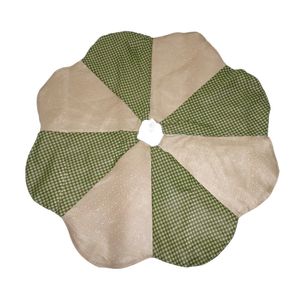Falda para Árbol de Navidad Beige Verde Manzana