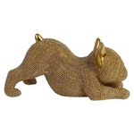 Escultura Decorativa Perro Dorado