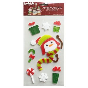 Adhesivos en Gel Navideños con Muñeco de Nieve