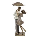 Figura Decorativa Pareja Bailando Bajo Paraguas 34Cm