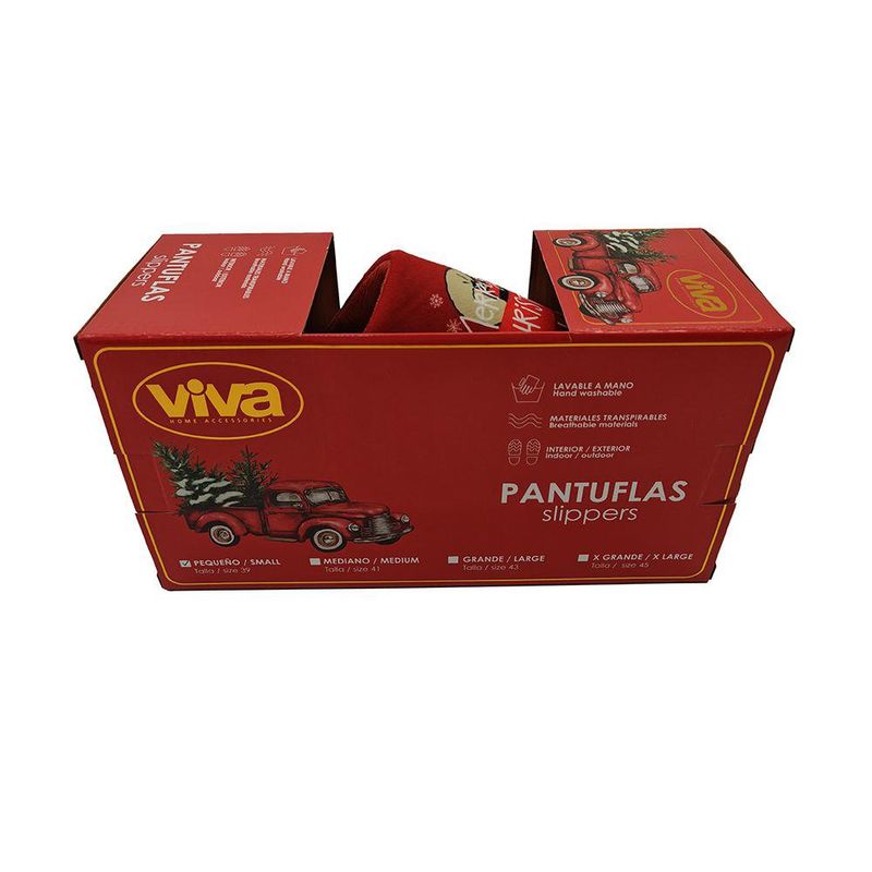 Pantuflas Navideñas Talla 41 Diseños Surtidos