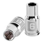Dado 6 Mm 6 Puntas Cuadro 1/4 Plg