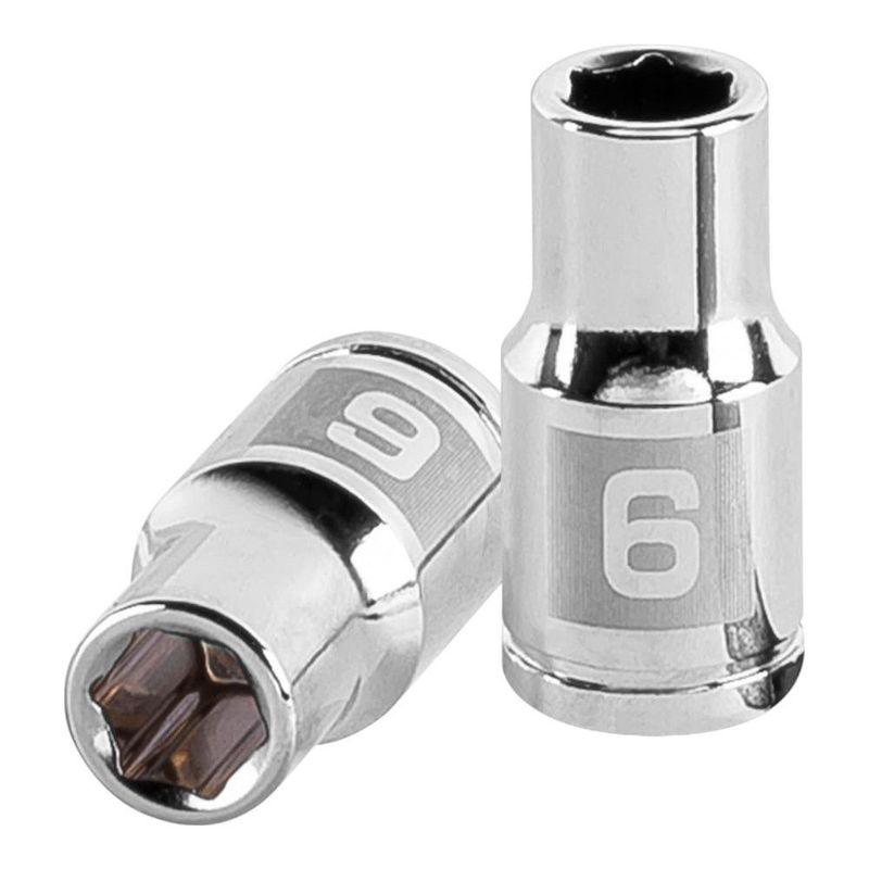Dado 6 Mm 6 Puntas Cuadro 1/4 Plg