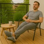 Pantufla Gris para Caballero Talla 43/44