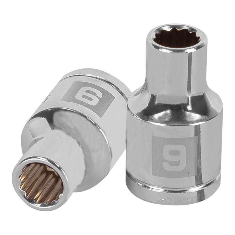 Copa Raíz de 9 Mm 12 Puntas Cuadro 1/2 Plg