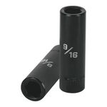 Dado Largo de Impacto 9/16 Plg con 6 Puntas Cuadro 1/2 Plg