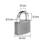 Candado Convencional Gancho de Latón 63 Mm