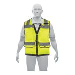 Chaleco de Seguridad Reforzado Verde con Bolsas Talla XL
