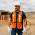 Chaleco de Seguridad Naranja con Cintas Reflejantes