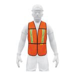 Chaleco de Seguridad Naranja con Cintas Reflejantes