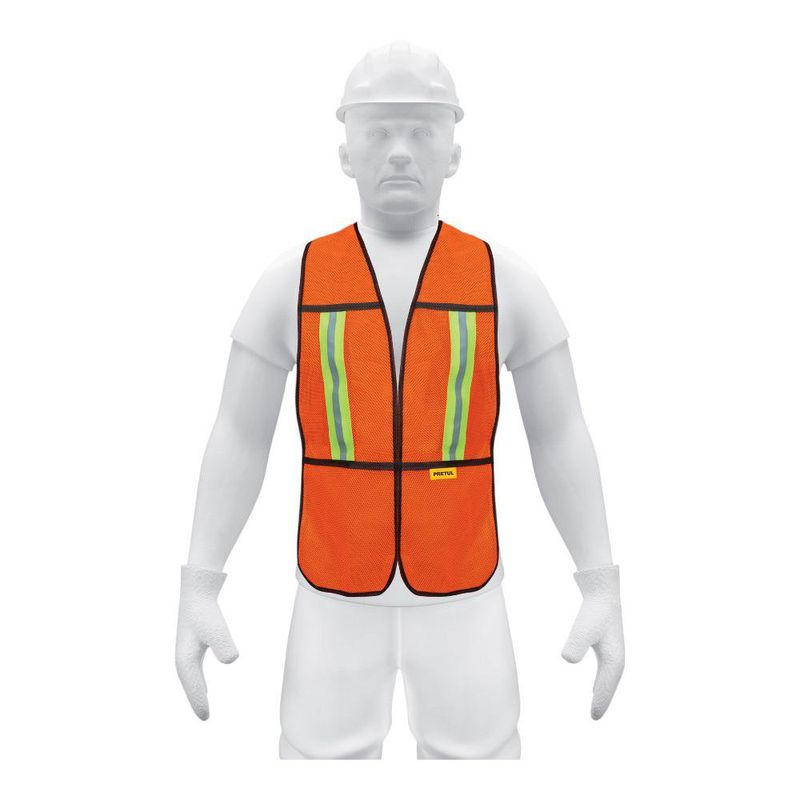 Chaleco de Seguridad Naranja con Cintas Reflejantes