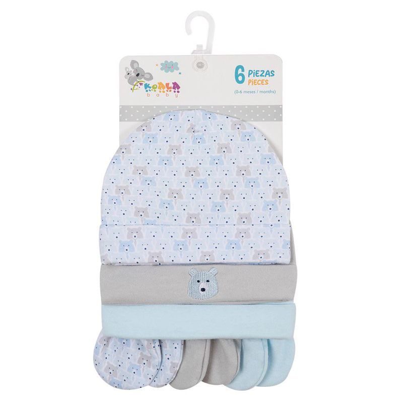 Set Gorro y Guantes Osos 6 Pzas