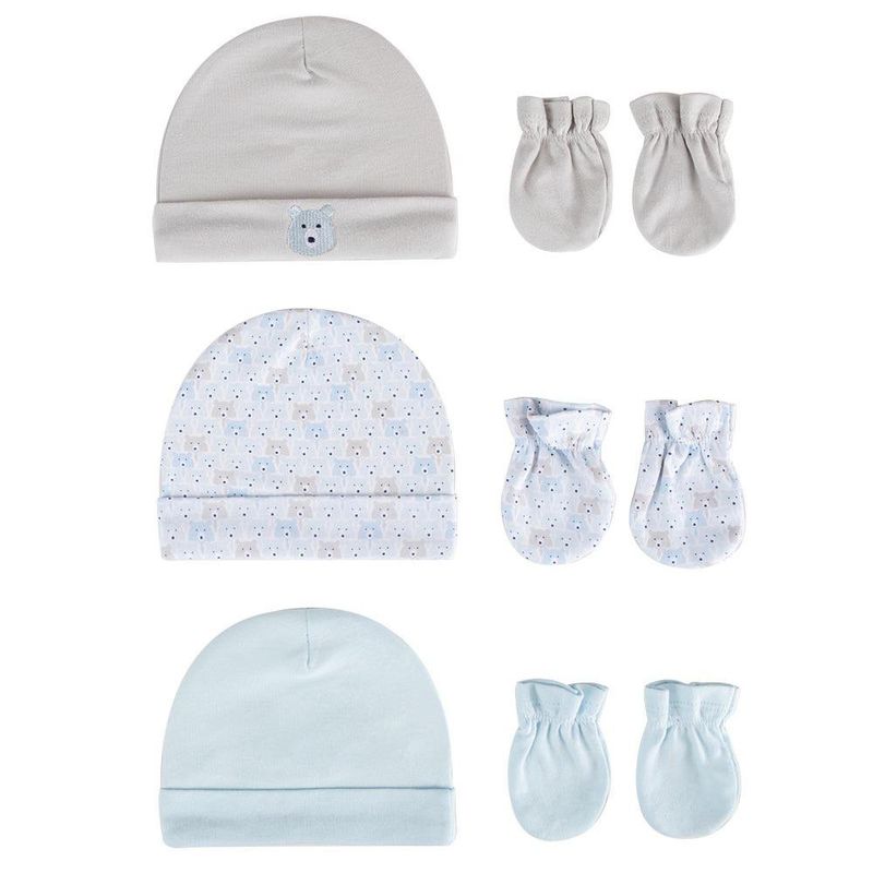 Set Gorro y Guantes Osos 6 Pzas