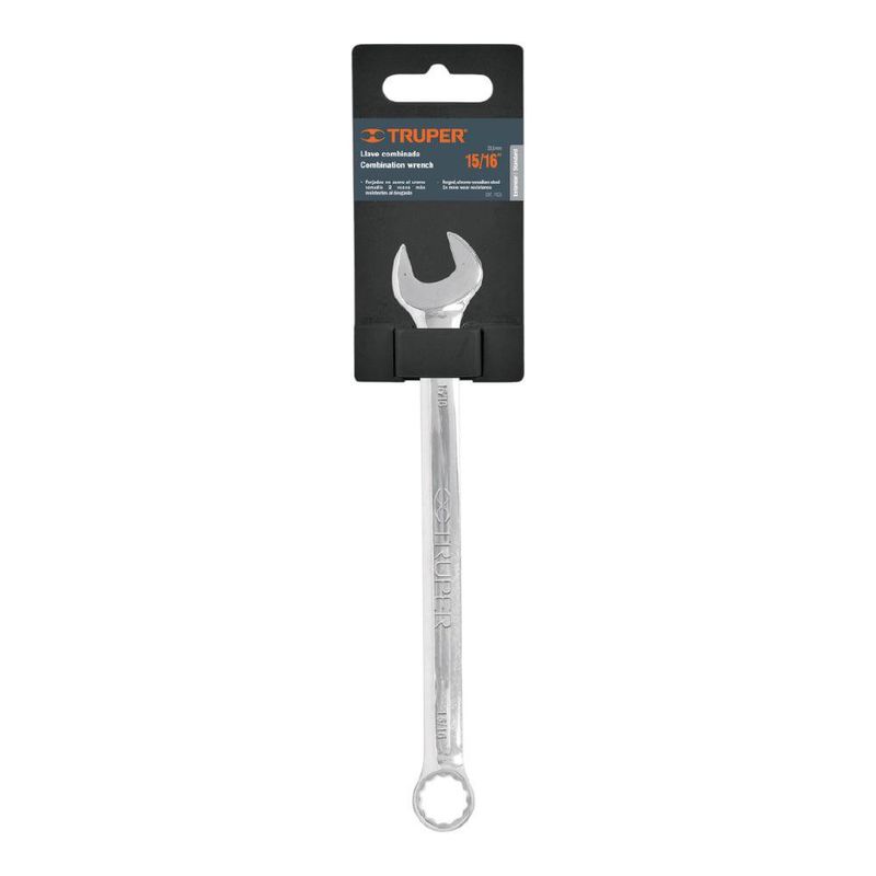 Llave Combinada 15/16 Plg Forjada Acero Cromo