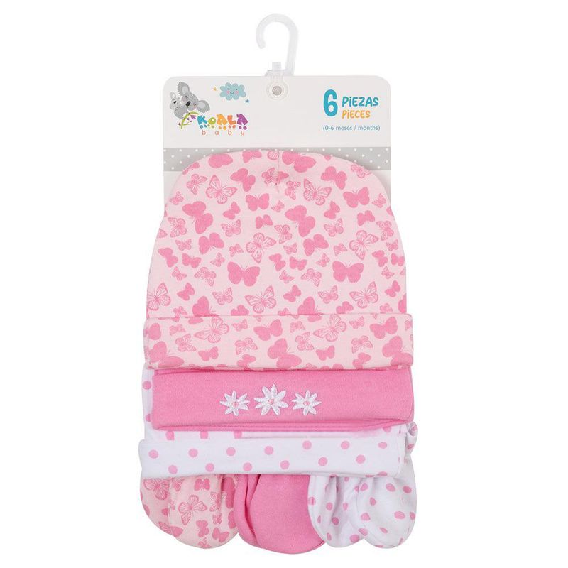 Set Gorro y Guantes Mariposas 6 Pzas