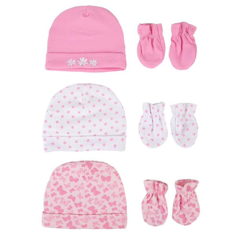 Set Gorro y Guantes Mariposas 6 Pzas