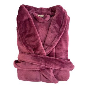 Bata de Franela Color Uva Unitalla