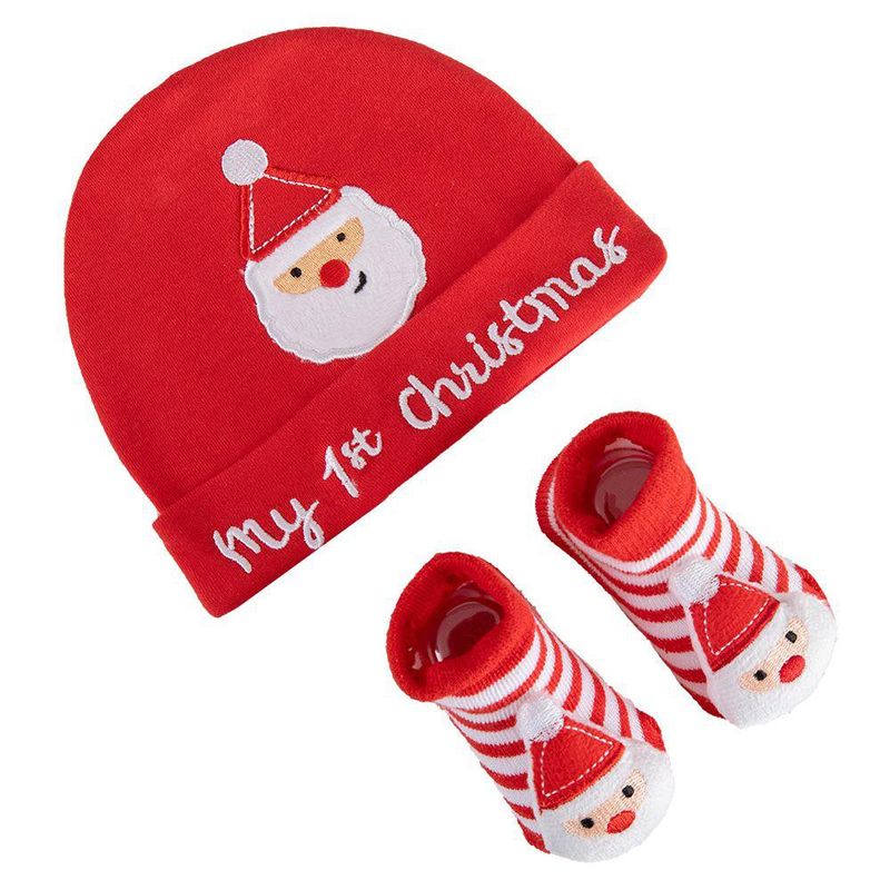 Set Gorro y Escarpines Mi Primera Navidad