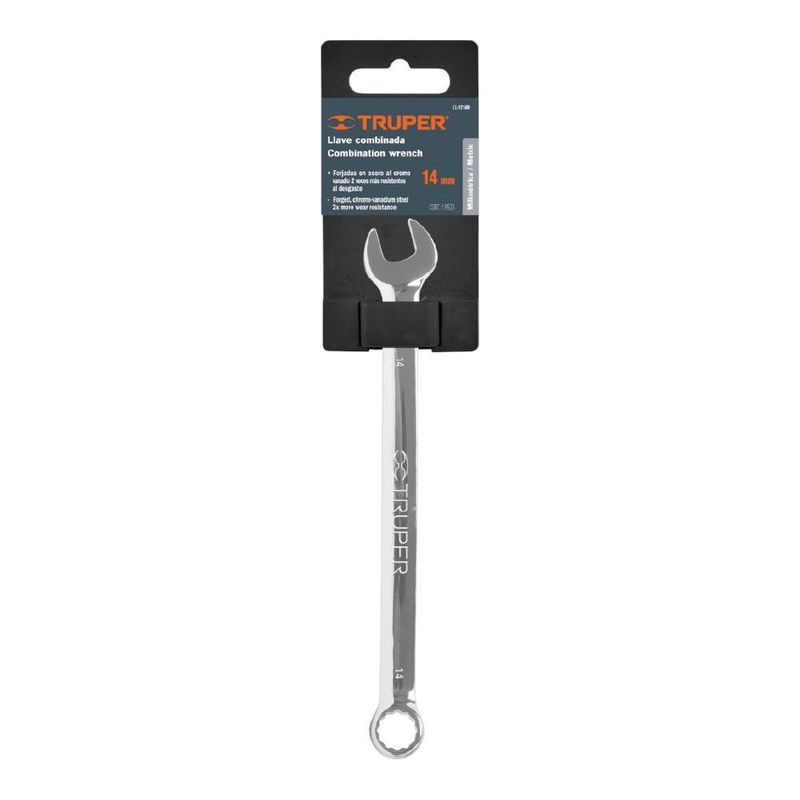 Llave Combinada 14 Mm Forjada Acero Cromo