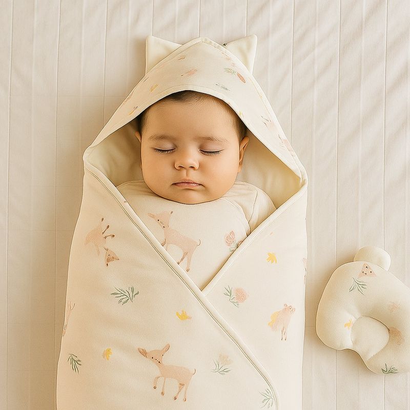 Set Frazada y Soporte Venado Rosa