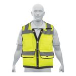 Chaleco de Seguridad Reforzado con Bolsas Verde Talla M