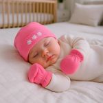 Set Gorro y Guantes Flores 6 Pzas