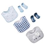 Set Baberos y Calcetas Elefantes 5 Pzas