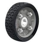 Rueda para Carretilla Un Balero 4.5 Plg de Hule