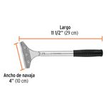 Raspador de Acero con Mango 4 Plg