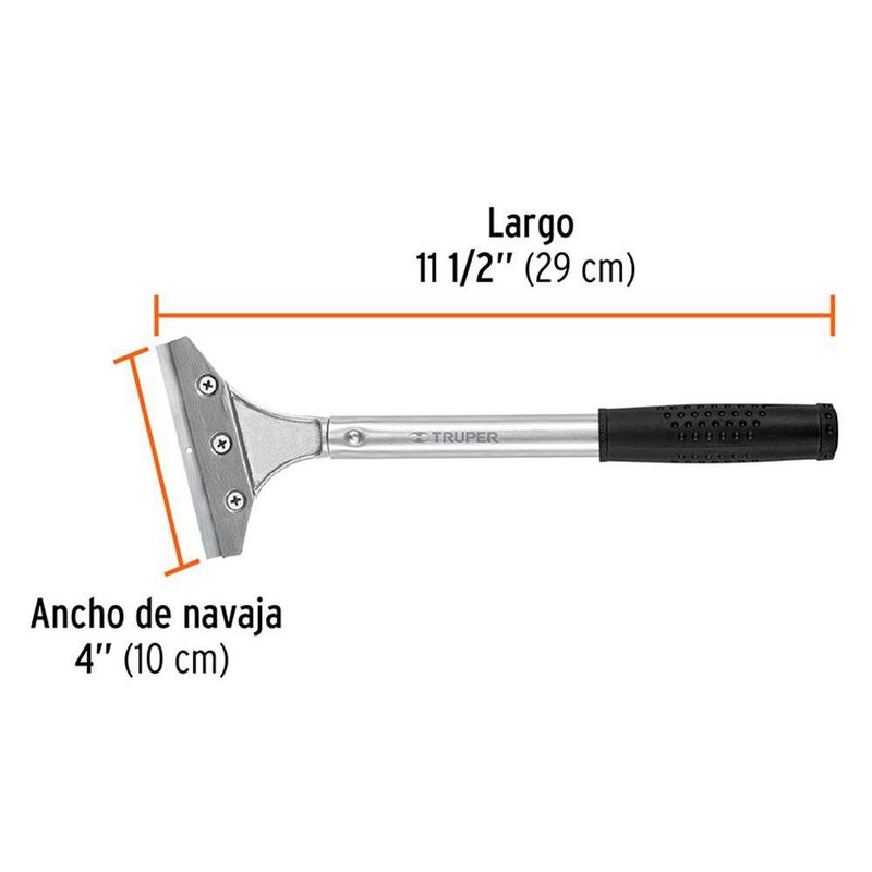 Raspador de Acero con Mango 4 Plg