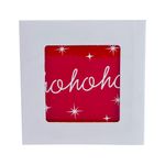 Set de 4 Portavasos Diseño Navideño HoHoHo