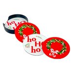 Set de 4 Portavasos Navideños Ho Ho
