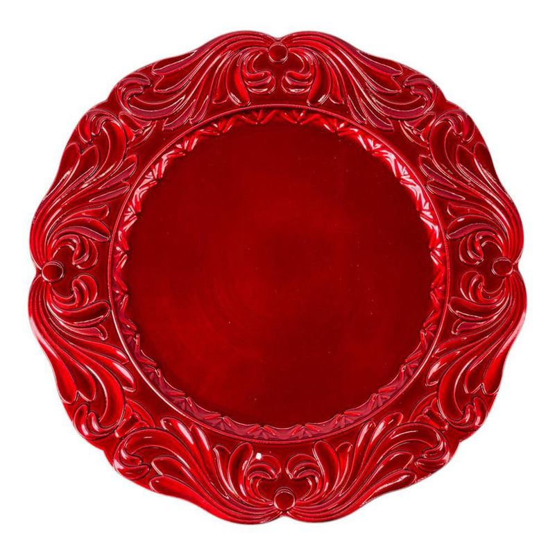 Plato Base Rojo 33 Cm