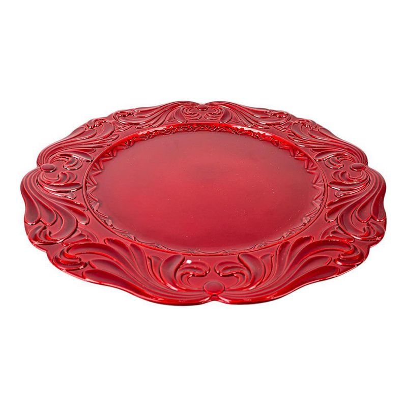 Plato Base Rojo 33 Cm