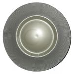 Plato Base Vidrio Plateado 33Cm