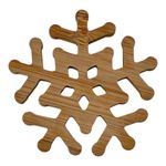 Set de 4 Portavasos Diseño Copos de Nieve