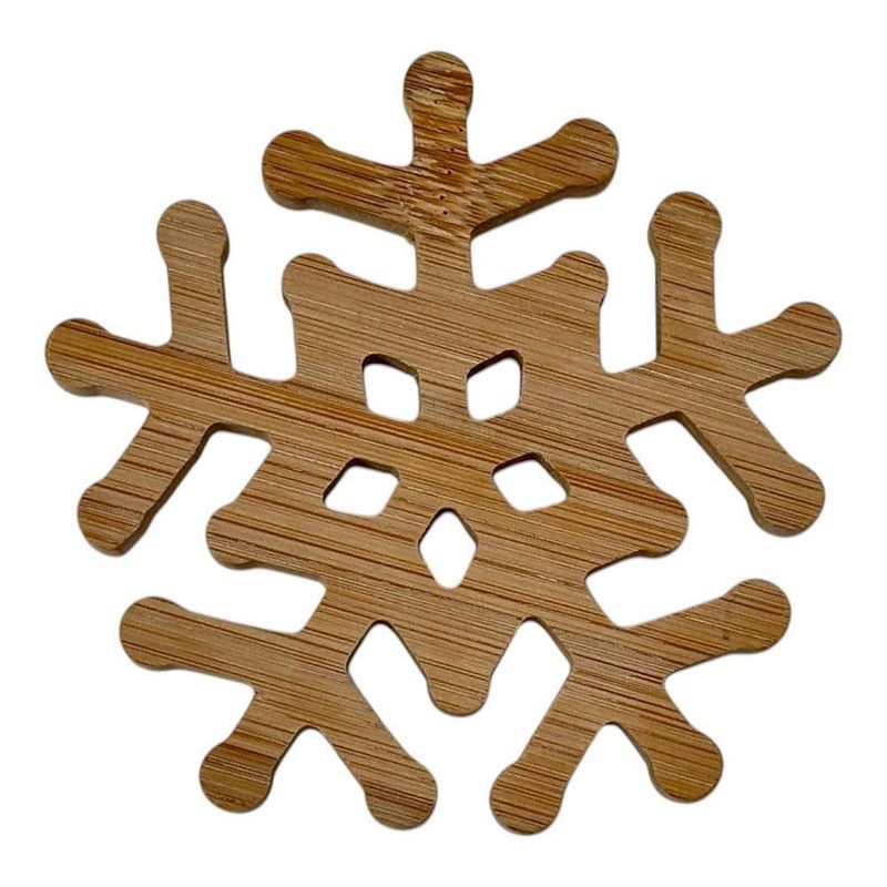 Set de 4 Portavasos Diseño Copos de Nieve