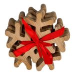 Set de 4 Portavasos Diseño Copos de Nieve