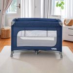 Corral Cuna de 2 Niveles Azul