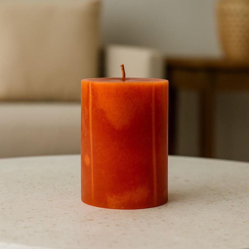 Vela Mini Pillar Naranja 7 Cm