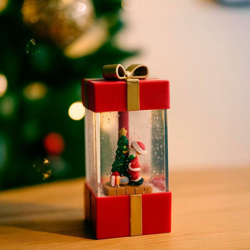 Globo de Agua con Caja Musical Santa