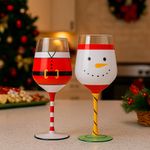 Set de 2 Copas Navidad Decoradas