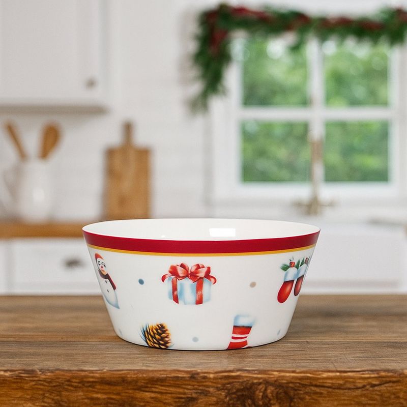 Set de 2 Tazones Navidad Blanco