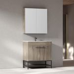 Vanity con Gabinete Café 80X46X87 Cm