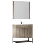 Vanity con Gabinete Café 80X46X87 Cm