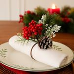 Anillo para Servilleta con Bellota Navideña