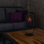 Candelero Colgante de Metal Negro