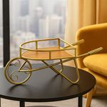 Carreta de Metal Decorativa para Macetas