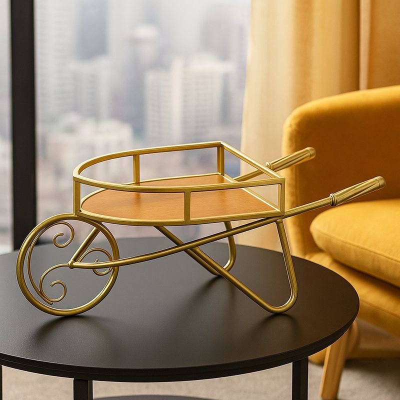 Carreta de Metal Decorativa para Macetas
