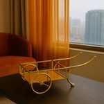 Carreta de Metal Dorada para Flores